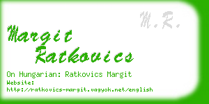 margit ratkovics business card